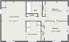 2 Bedroom 1 Bath Floor Plan 2 Bedroom 1 Bath Floor Plan at Integrity Berea Apartments, Integrity Realty LLC, Berea, Ohio